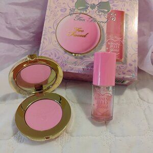 Too faced dream a Little dream pink blush and lip gloss set